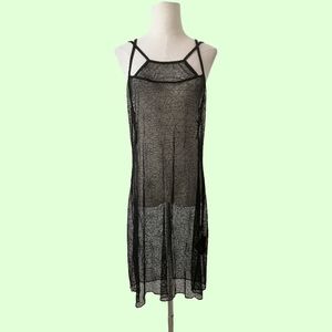 sz: XXL, spider net black lace nightdress